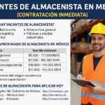 Vacantes de almacenista en México (contratación inmediata)