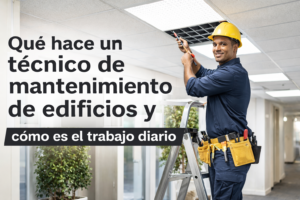 qué hace un técnico de mantenimiento de edificios trabajando en instalaciones