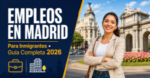 Inmigrante hispano buscando empleos en Madrid 2026